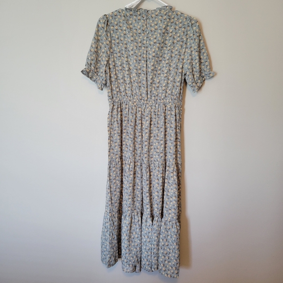 NWT Baltic Born Blue Floral Smocked Bodice Dress | S - Picture 2 of 11